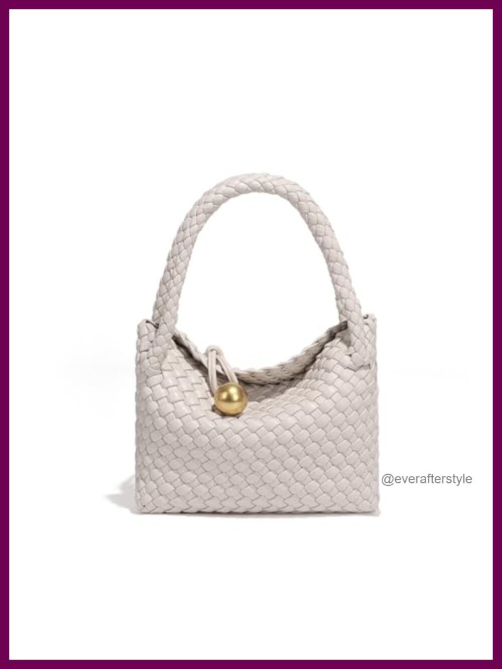 Woven Crossbody Bag Lightweight Vegan Leather Removable Strap